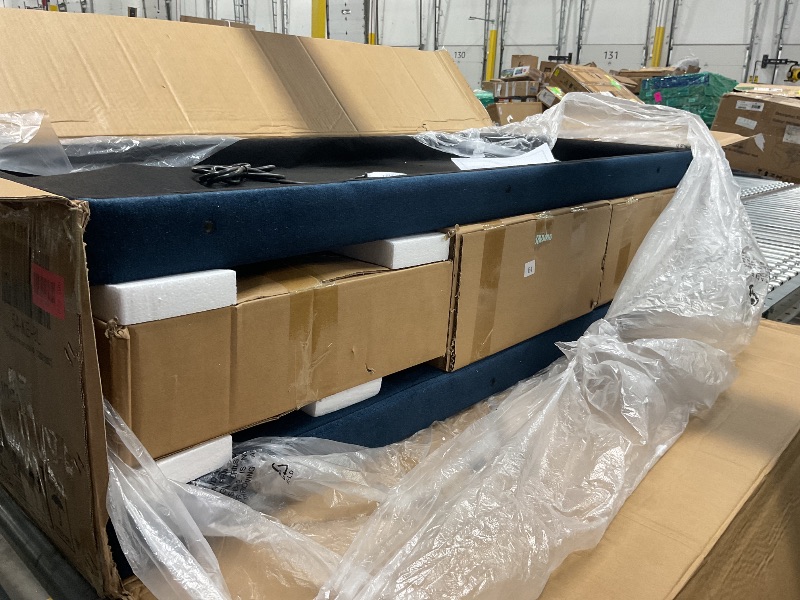 Photo 1 of ***THIS IS A SMALL PART OF A KING SIZE VELVET TUFTED PLATFORM BED. IT IS NOT A COMPLETE BED AT ALL. THE PARTS YOU SEE ARE THE ONLY PARTS THAT EXIST***