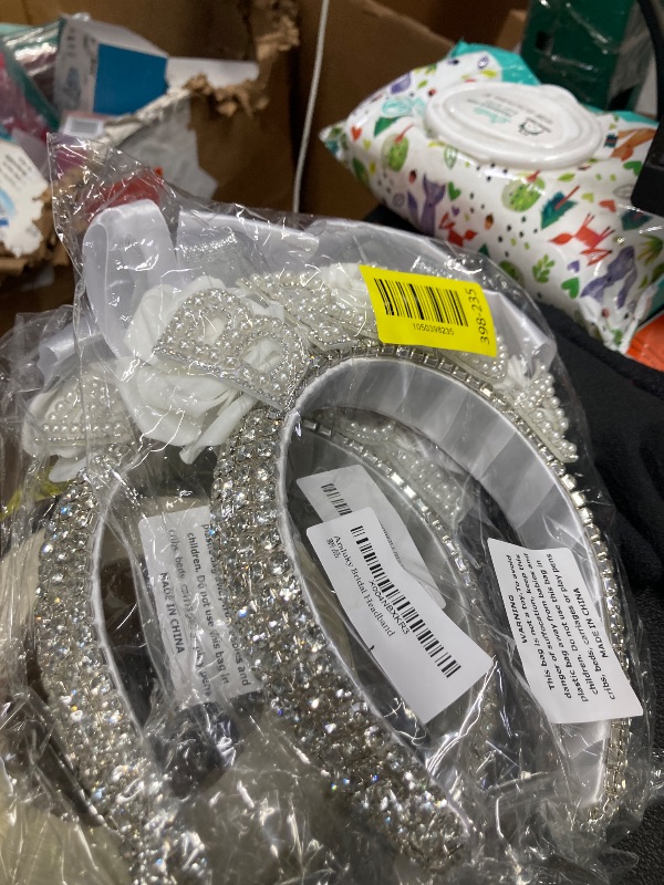 Photo 1 of **2 pack***Araluky Pearl Headband, Rhinestone Bride Headband with Flower for Bachelorette Party Accessories