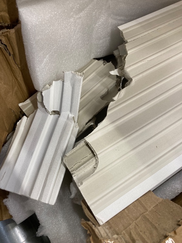 Photo 1 of  ** SEE PICTURE** Art3d WPC Slat Wall Panels, 8-Pack 108 x 6 Inch 3D Wall Accents for Interior Wall Decor, Living Room, Bedroom, White