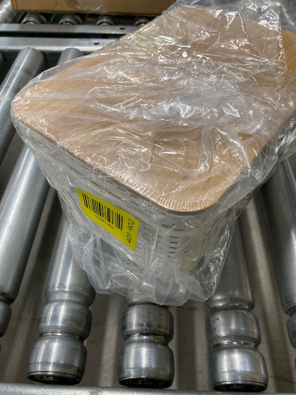 Photo 1 of ***2 PACK -MISSING ONE LID***
AREYZIN Storage Bins with Bamboo Lids Set of 2 Lidded Storage Container Plastic Baskets Organizer Bins for Organizing Kithen Room Bedroom Office Closet, Sturdy(White)