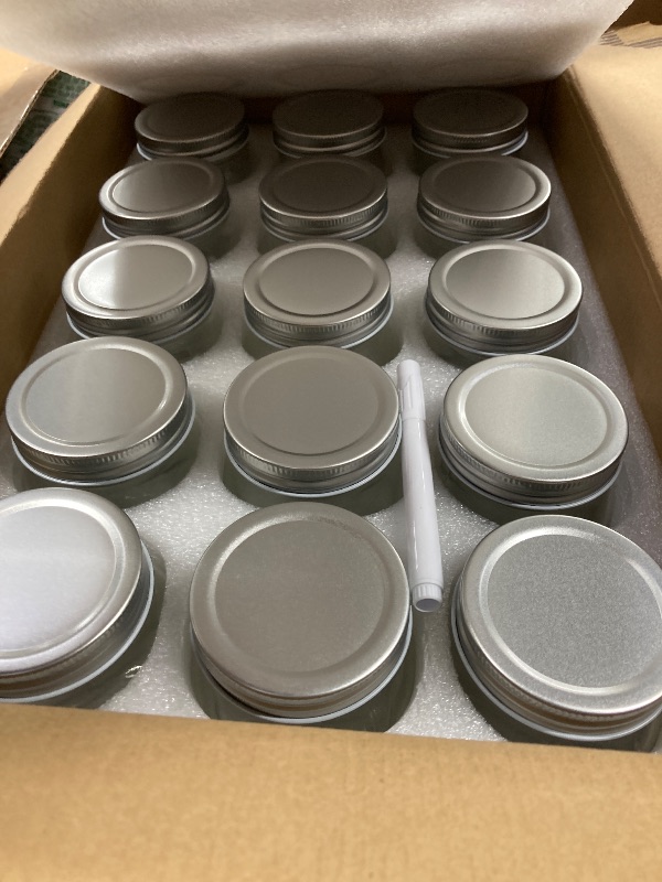 View 2 of Accguan 16Pack 16oz Glass Mason Jars with Regular Airtight Lids, Clear Glass Jars Ideal for Canning, Pickling, Meal Prep, Jam, Honey, DIY Shower/Wedding Favors, Labels & Pen Included,Pint Canning Jars