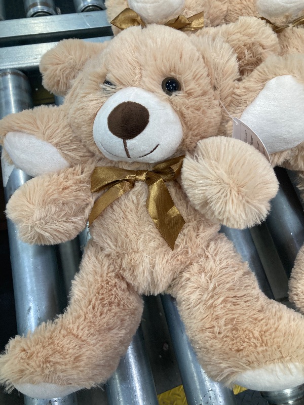 Photo 1 of 10 Pack Teddy Bears Bulk 13.5 inch Small Teddy Bear Stuffed Bears for Baby Shower Centerpiece Decorations for Christmas Valentine's Mother's Day for Kids or Adults (10 Light Brown)