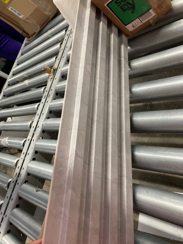 Photo 1 of **COLOR DIFFERENT FROM THE PHOTO**
Art3d 8-Pack 96 x 6in. WPC Acoustic Slat Wall Panel for Modern Interior Decor, TV Background, Living Room, Matte GREY