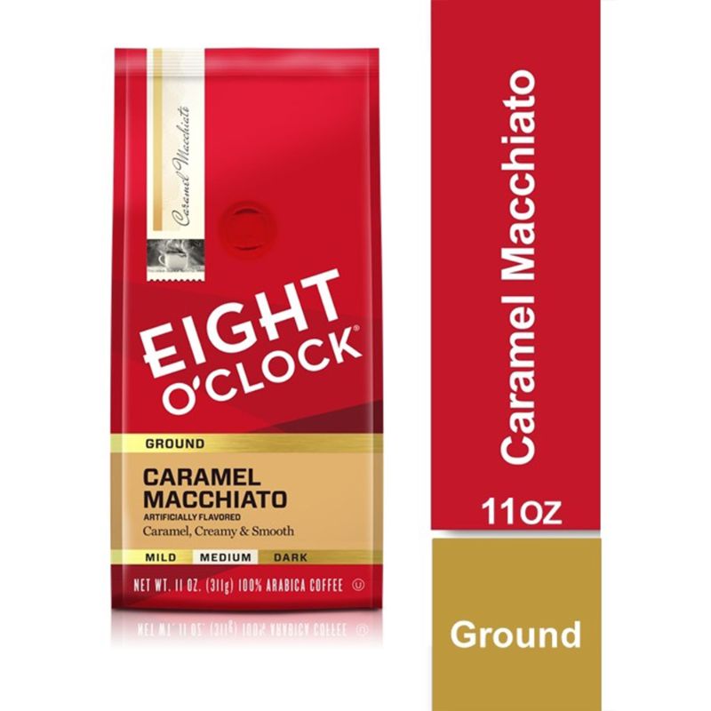 Photo 1 of **BB 12/06/2025*** 6 BAGS OF Eight O Clock Caramel Macchiato Medium Roast Ground Coffee 11 Oz. Bag EACH