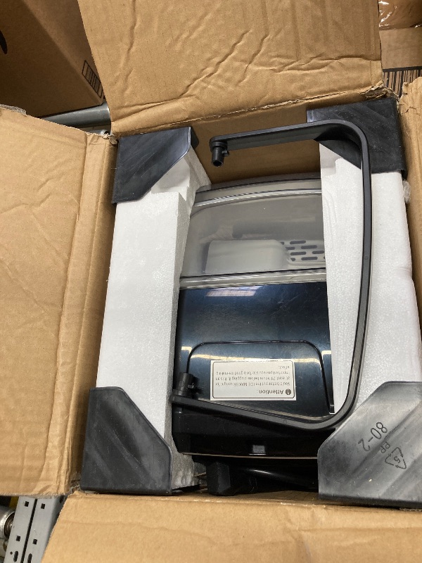 Photo 1 of ** NEEDS TO BE CLEANED**
EUHOMY Countertop Ice Maker Machine with Handle, 26lbs in 24Hrs, 9 Ice Cubes Ready in 6 Mins, Auto-Cleaning Portable Ice Maker with Basket and Scoop, for Home/Kitchen/Camping/RV. (Black)