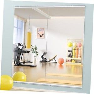 Photo 1 of **SMALL CHIP ON ONE GLASS CORNER-SEE PIC**WINNICE Home Gym Mirror, 71'' x 32'' x 2PCS, Large Full Body Mirror for Yoga, Frameless Tempered Glass, Wall Mounted for Home Gym, Garage, Bedroom, Bathroom