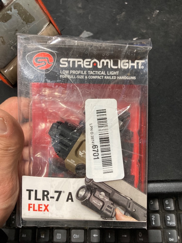 Photo 1 of Streamlight 69429 TLR-7 X 500-Lumen 5000-Candela Compact Tactical Weapon Light with High & Low Paddle Switches and Key Kit, Flat Dark Earth