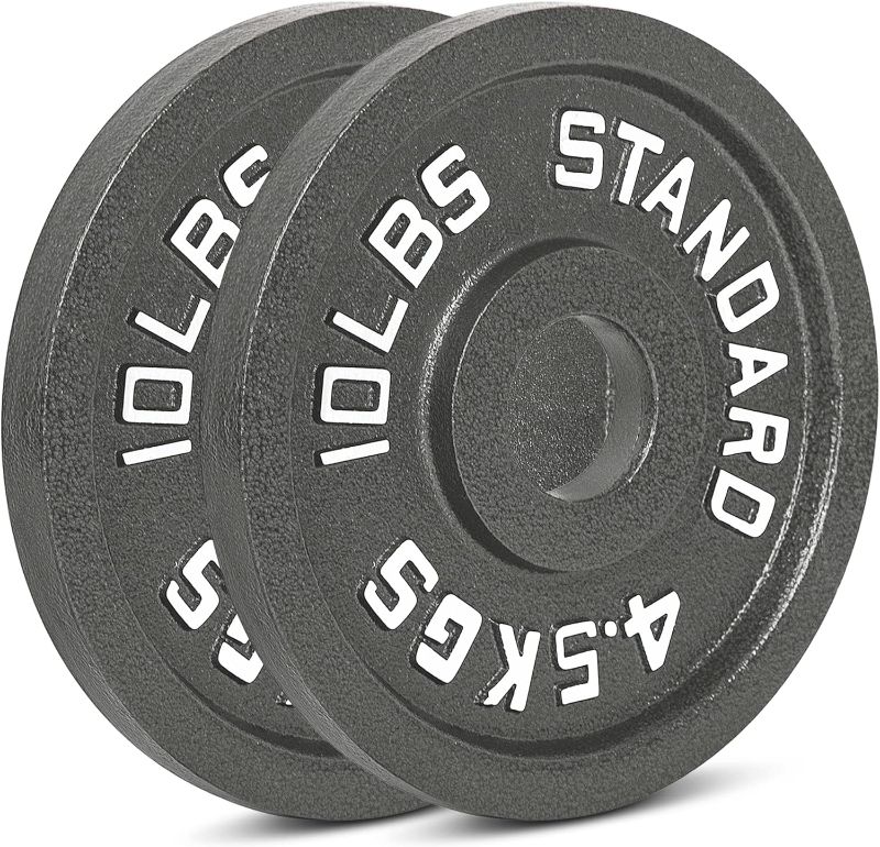 Photo 1 of **CONTAINS 2-10LB PLATES, 4-5LB PLATES AND 2-2 1/2 PLATES-SEE PICS*****Cast Iron Olympic Weight Plates – Free Weights with 2-inch Hole & Anti-Rust Hammertone Finish - Ideal for Strength Training