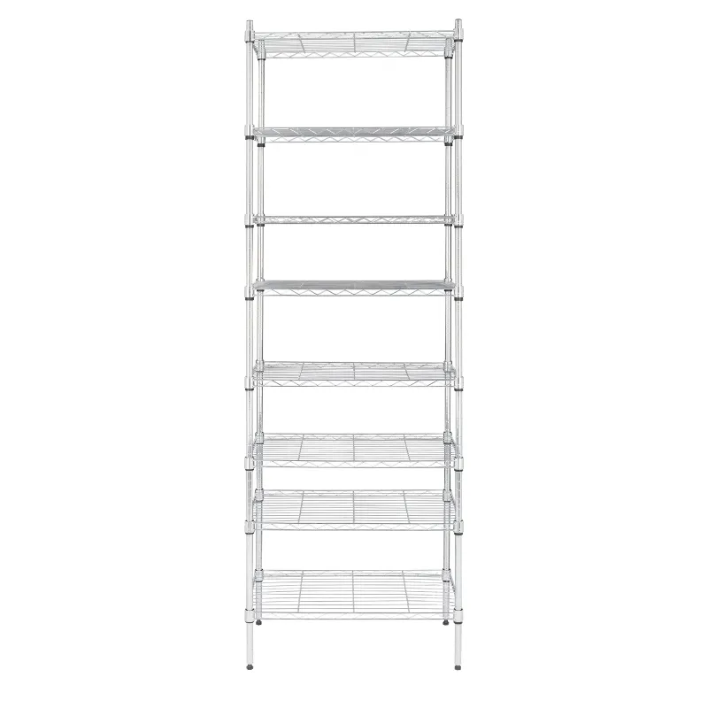 Photo 1 of Ktaxon 8-Tier Wire Shelving Unit, Steel Storage Rack for Office Kitchen 23.6" W x 14" D x 71" H, Silver