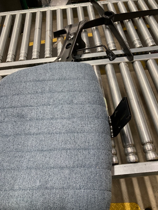 Photo 1 of ***(MISSING PARTS -SELLING AS IS)*** Sweetcrispy Criss Cross Chair Legged, Armless Office Wide Desk Chair No Wheels, Swivel Vanity Height Adjustable Fabric Modern Computer Task Seating for Home - Blue
***(BOX RIPPED/TORN)***