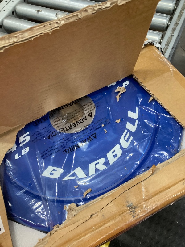 Photo 1 of ***ONE SINGLE PLATE***CAP Barbell 45lbs Competition Olympic Bumper Plate
 ***(BOX RIPPED/TORN)***