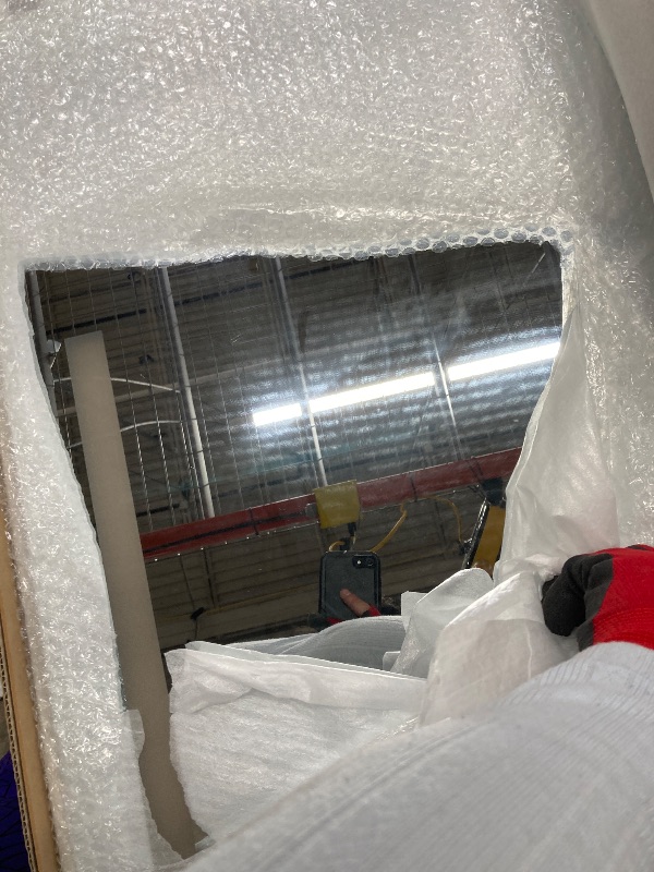 Photo 1 of ***GLASS ONLY***
YITAHOME 46" Vanity Table with LED Lighted Mirror, Makeup Desk with 11 Drawers, Cushioned Storage Stool, Vanity Set with Power Outlet & Magnifying Mirror, White