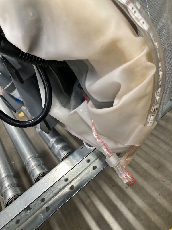 Photo 1 of ***(MISSING PARTS -SELLING AS IS )*** SereneLife Outdoor Portable Hot Tub - 73'' x 73'' x 25'' 6-Person Square Inflatable Heated Pool Spa with 130 Bubble Jets, Filter Pump, Cover, LED Lights, and Remote Control