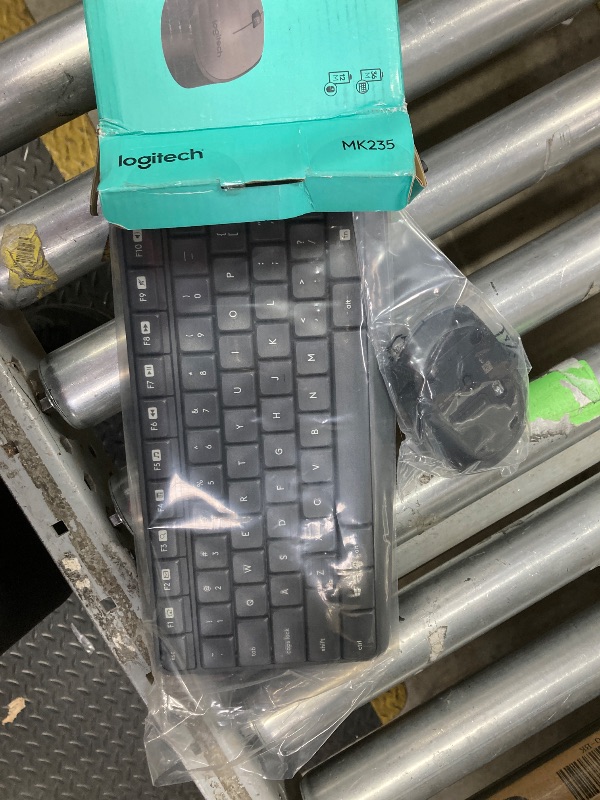 Photo 1 of Logitech MK235 Wireless Keyboard and Mouse Combo for Windows, 2.4 GHz Wireless Unifying USB Receiver, 15 FN Keys, Long Battery Life, Compatible with PC, Laptop