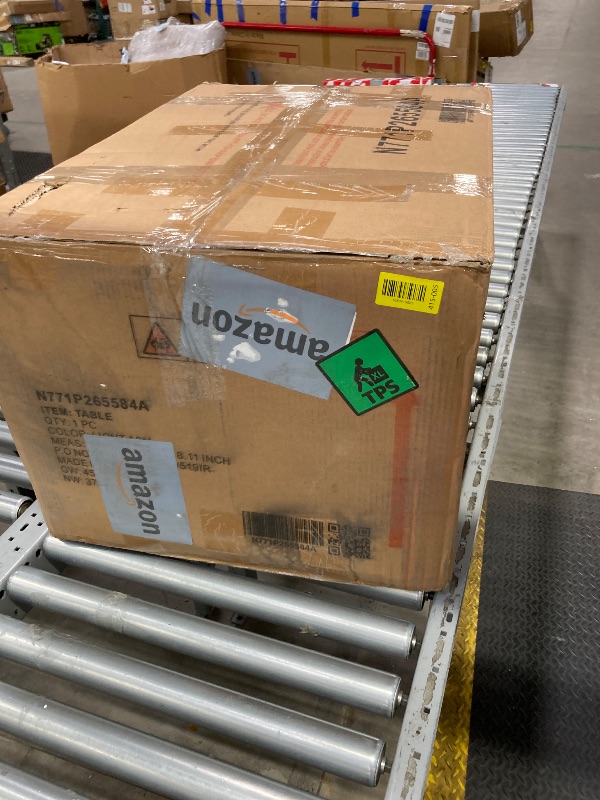 Photo 1 of ***BOX 2 OF 2 ONLY***CHRISTOPHER KNIGHT HOME LANCAS MODERN MINAMALIST WOODEN INDOOR DINING TABLE OVAL TOP ROOM FOR 6 PEDESTAL.***BOX 2 OF 2 ONLY***