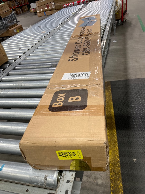 Photo 1 of ***HARDWARE BOX ONLY, NO SHOWER DOORS***Kurapika 56-60" W x 75" H Frameless Sliding Glass Shower Door with 5/16" (8mm) Certified Clear Tempered Glass, Noiseless Shatterproof, Gold Stainless Steel Hardware***HARDWARE BOX ONLY, NO SHOWER DOORS***