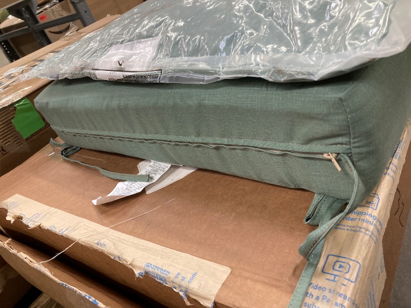 Photo 1 of ***ACTUAL COLOR ID GREEN AS IN PICTURES***YEERSWAG 24X24X5 inch Outdoor Deep Seat Cushion Set,Water Repellant,Fade Resistant Patio Chair Cushion for Outdoor Patio Furniture