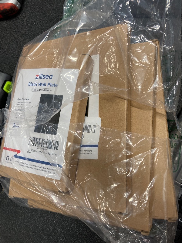 Photo 1 of ***14 OUTLET COVERS INCLUDED IN TOTAL***ZILLSEA 4-Pack Black Outlet Covers, Metal Duplex Wall Plates for Receptacles, Light Switch, Durable Electrical Outlet Cover Plates, 3.15''*4.88'', Midsize***14 OUTLET COVERS INCLUDED IN TOTAL***