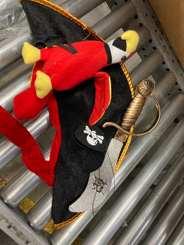 Photo 1 of ***HOOK IS MISSING***Vegove Kids Pirate Hats Set with Eye Hook Patch Toy Plush Parrot & Sword Halloween Hat Parties Costume (Set 1)***HOOK IS MISSING***