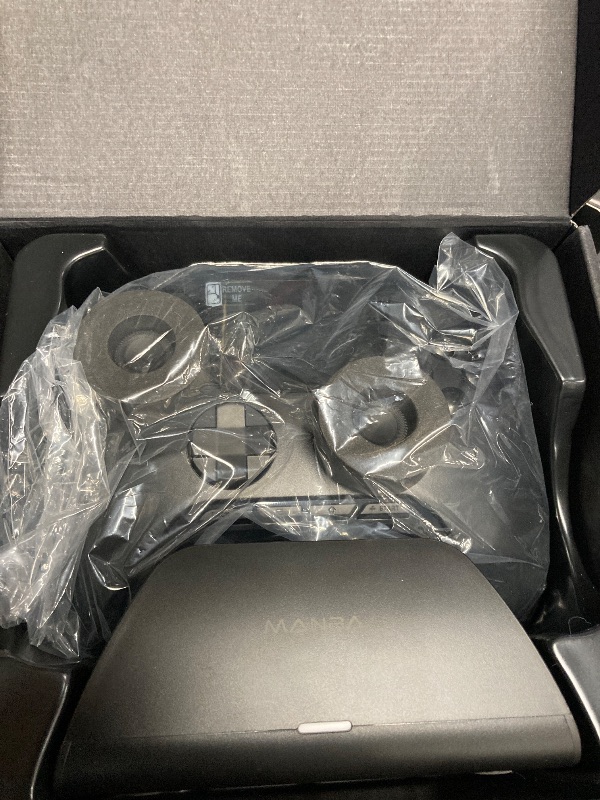 Photo 1 of ManbaOne Interactive Screen Wireless Gaming Controller for PC/Switch/Switch 2/iOS/Android,Hall Effect Stick & Trigger,RGB Lighting,Remappable Buttons,1800mAh with Charging Dock (Black)