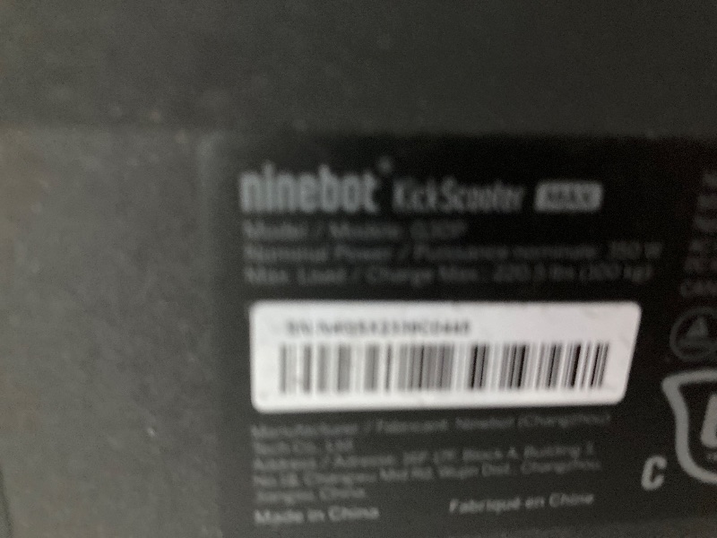 Photo 1 of **NO BOX/NO CHARGER***Segway - Max G30P Electric Kick Scooter, Foldable Electric Scooter w/40.4 mi Max Operating Range & 18.6 mph Max Speed - Black