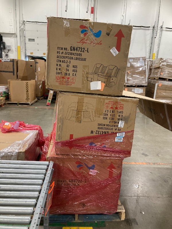 Photo 1 of Power Recliner Sectional Sofa with LED Light, Breathing Leather Recliner Sofa Couch with Storage/Cup Holder for Living Room Home Office Theater (Cream White)