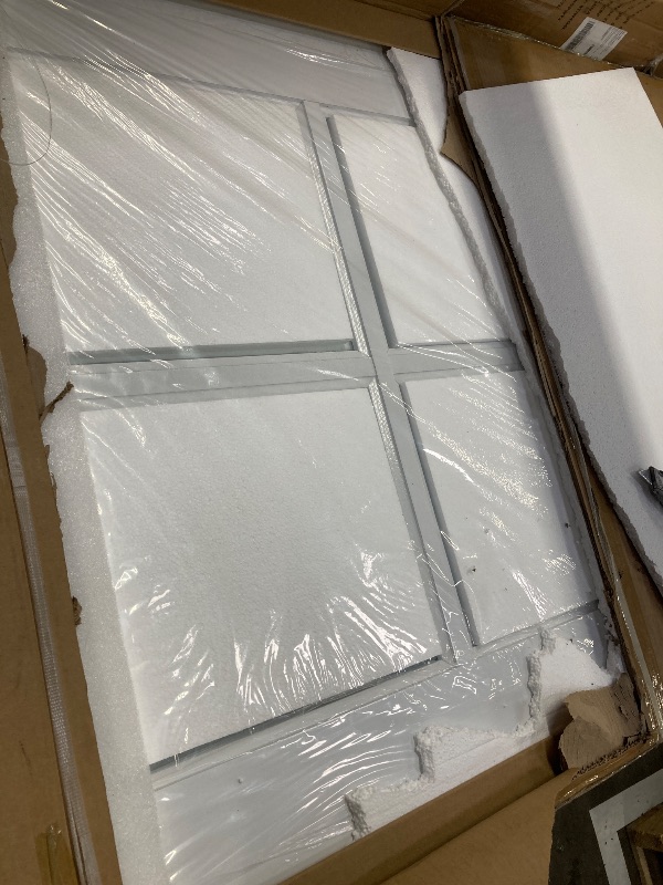 Photo 1 of (32" x 2) x 80" Clear Glass French Interior Door Slab, 10-Lite Glass Pantry Door for Bathroom Laundry Closet Pocket, Solid Core Pre-Assembled Panel Without Hardware, White