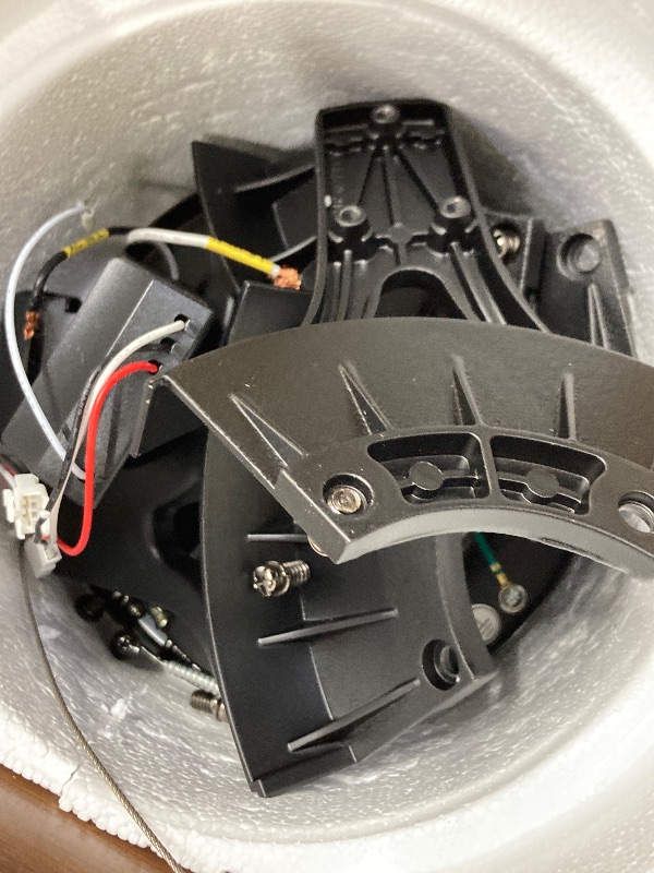 Photo 1 of ***(MISSING PARTS -SELLING AS IS )*** Ayaoty Ceiling Fans with Lights, 20.5 inch Blade (See Photo) Low Profile Ceiling Fan with Light and Remote Control, Flush Mount, LED Dimmable DC Reversible Modern Ceiling Fan for Bedroom