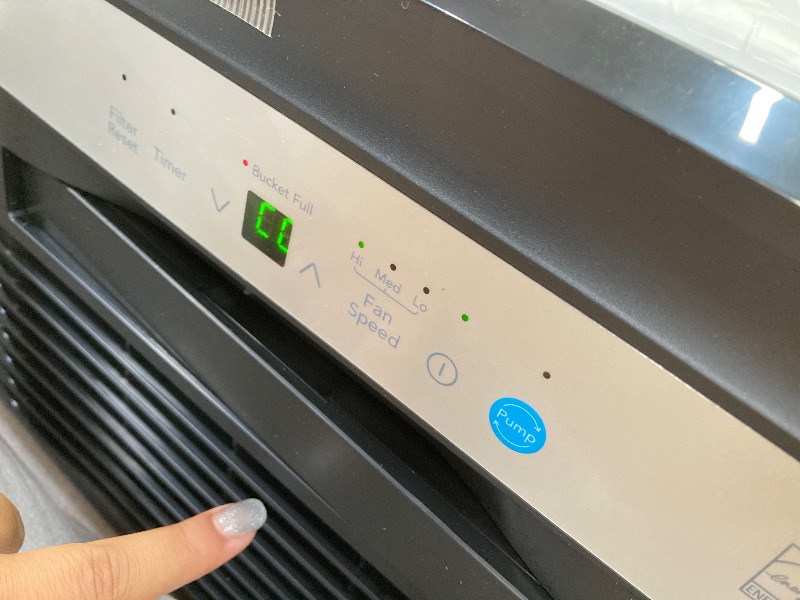 Photo 1 of ***(DAMAGED -SELLING AS IS)***
Frigidaire 50 Pint Dehumidifier with Pump. 4,500 Square Foot Coverage. Ideal for Large Rooms and Basements. 1.7 Gallon Bucket Capacity