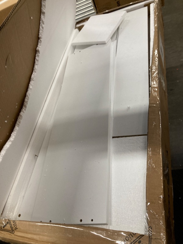 Photo 1 of *****Missing parts**********Missing parts*****Veruopes 2-Tier Desktop Bookshelf with Drawers White Desk Hutch for Computer Small Table Storage Rack Tabletop Display Organizer Home, Study Desk Accessories for Office, Library, Living Room