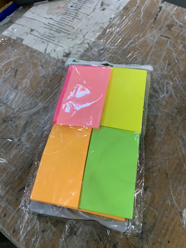 Photo 1 of (12 Pads) Sticky Notes 3x5 in, Bright Colors Strong Adhesive Post, Suitable for School, Home, Office, Clean Removal, 50 Sheets/pad