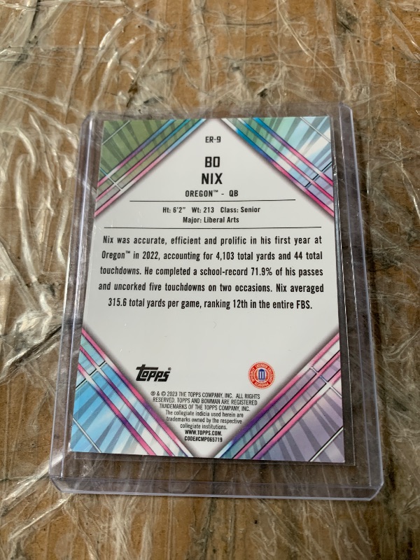 Photo 1 of 2023 Bowman University Chrome BO NIX Early Risers Unexpected Delights #ER-9 RC