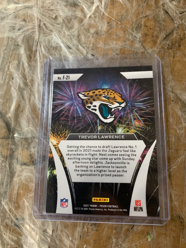 Photo 1 of Trevor Lawrence [No Huddle Prizm] #F-21 (Rookie) 2021 Panini Prizm Fireworks