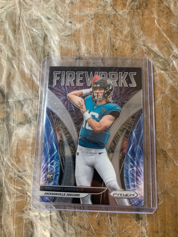 Photo 1 of Trevor Lawrence [No Huddle Prizm] #F-21 (Rookie) 2021 Panini Prizm Fireworks