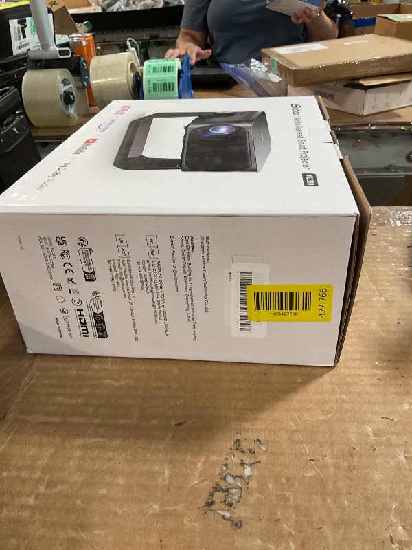 Photo 1 of [2000 ANSI/Auto Focus & Keystone/Built-in APP] 4K Outdoor Projector with Wifi and Bluetooth, Smart Portable Projector with Built in Apps YouTube/PrimeVideo & Dolby, Home Theater Projector with HDR10+