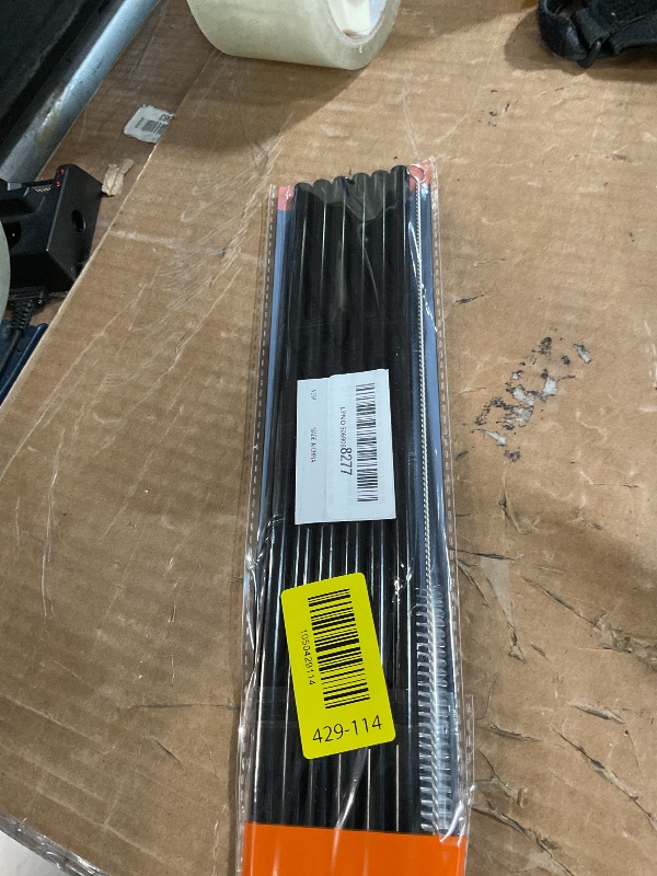 Photo 1 of [DISHWASHER SAFE] 6 Pack Reusable Black Straws for Stanley 40 oz 30 oz Cup Tumbler, 12 inch Long Hard Plastic Straws with Brush for Stanley, Owala, Yeti Tumbler, BPA FREE