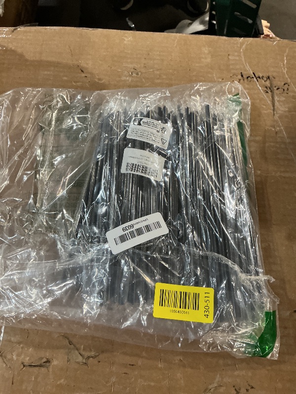 Photo 1 of (100 Pack) Reusable Black Straws,9" High Black Straws,for Family Bars Cafes Restaurants BBQ Parties Celebrations