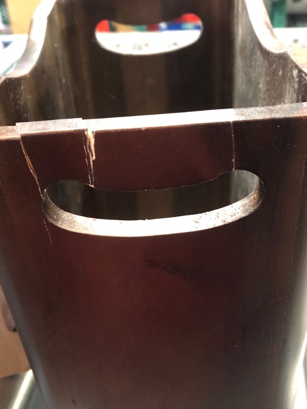 Photo 1 of ***DAMAGED - SEE NOTES/PICTURES*** Tidita 2 Gallons Wooden Trash Can 4 Legs - Acacia Wooden Bin, Wood Bathroom Accessories - Small Bin, Waste Basket for Bedroom, Office Garbage Can - Bathroom Trash Can, Patent Pending (Walnut Color)