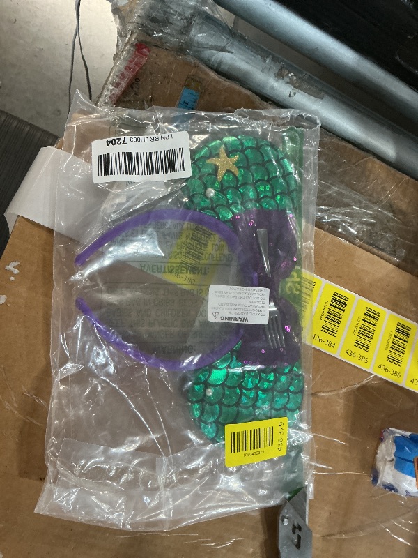 Photo 1 of ***STOCK IMAGE FOR REFERENCE***
FACHPINT Women's Mermaid Ears Headband for Holiday Theme Park Cosplay Role Play (Purple/Shells)