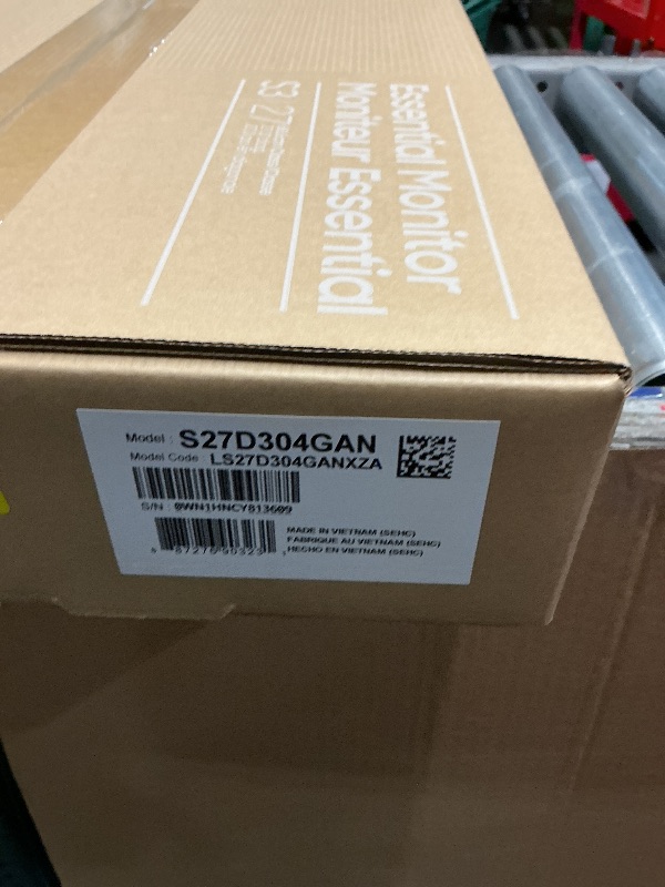 Photo 1 of ***FACTORY SEALED - OPENED FOR INSPECTION***
Samsung 27" (S30GD) Essential Monitor with IPS Panel and Tilt Only Stand, 100Hz Refresh Rate, Ergonomic Design, Advanced Eye Care, Game Mode, LS27D304GANXZA