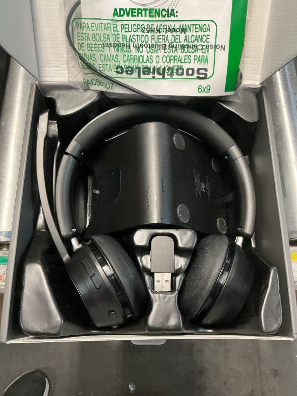 Photo 1 of (Upgraded Version) Wireless Headset, Bluetooth Headset with Noise Cancelling Microphone, Best Headphones with Mic Mute & USB Dongle for PC/Computer/Laptop/Cell Phones/Remote Work/Call Center