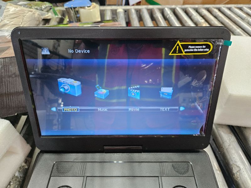 Photo 1 of ** screen has damage on bottom corner see pics **  POFOTO 17.5" Portable TV/DVD Player with 15.6" HD Swivel Screen, Built-in ATSC Tuner & FM, Rechargeable Battery, Supports HDMI in/USB/Micro SD/AV Out, Multi-Disc Formats, Black