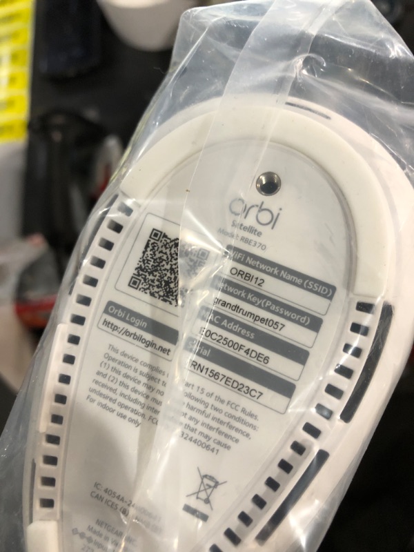 Photo 1 of **FOR PARTS ONLY*****************
NETGEAR Orbi 370 Series Dual-Band WiFi 7 Mesh Network System for Home (RBE373) – Wireless Router + 2 Extenders, Security Features, 5 Gbps, Covers 6,000 sq.ft., 70 Devices, 2.5GB Internet Port, BE5000