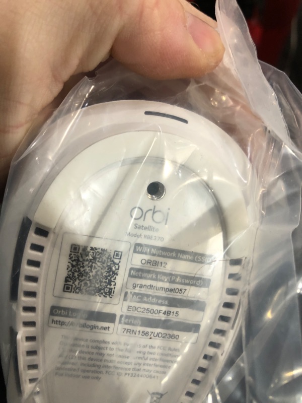 Photo 1 of **FOR PARTS ONLY*****************
NETGEAR Orbi 370 Series Dual-Band WiFi 7 Mesh Network System for Home (RBE373) – Wireless Router + 2 Extenders, Security Features, 5 Gbps, Covers 6,000 sq.ft., 70 Devices, 2.5GB Internet Port, BE5000
