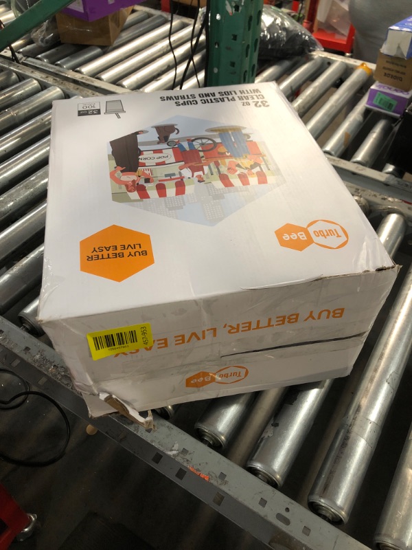 Photo 1 of ***MISSING PARTS***
Turbo Bee 100 Sets 32 OZ Clear Plastic Cups with Lids and Straws, Disposable To Go Iced coffee cups with lids for Cold Drinks, Smoothie, and Slushie