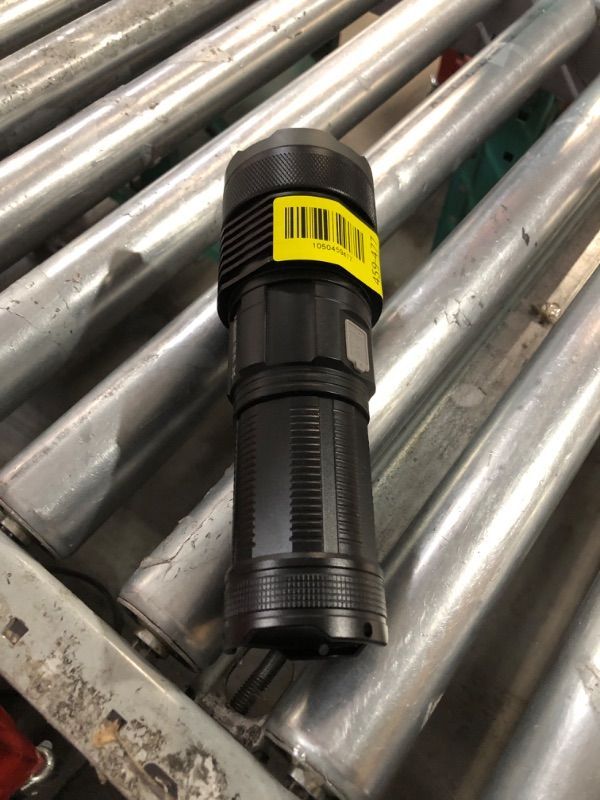 Photo 1 of ***STOCK PHOTO FOR REFERENCE ONLY***7000 Lumen Rechargeable Flashlight Dual Power with USB Ports Adjustable Beam Focus AA Battery Option Aluminum Body 3 Modes for Home Camping Work