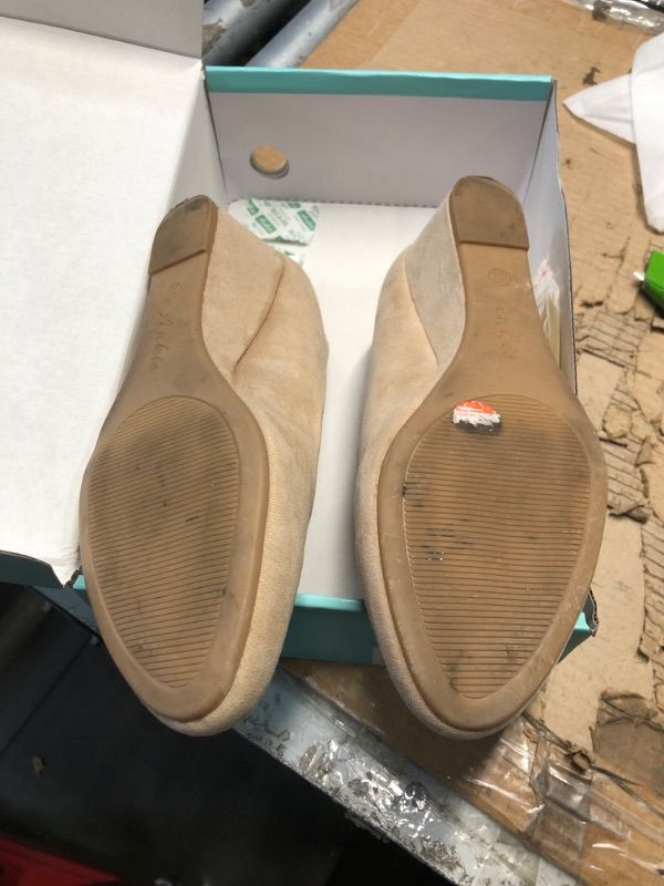 View 5 of ***DAMAGED - SEE NOTES/PHOTOS***Ankis Nude Wedges for Women, Low Heel Women's Wedge Comfortable Closed Toe Women Pumps Dress Shoes -2Inch