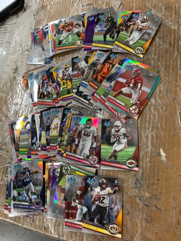 Photo 1 of Miscellaneous Topps NFL Football Training Cards (87 Card Bundle)