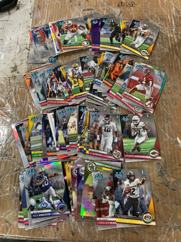 Photo 1 of Miscellaneous Topps NFL Football Training Cards (87 Card Bundle)