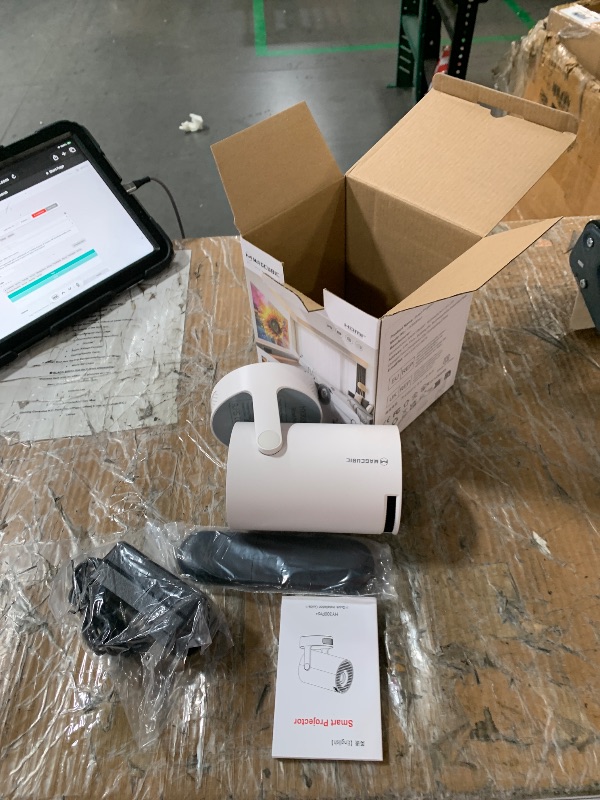 Photo 1 of *** MISSING PARTS SEE COMMENTS ***Magcubic Mini Projector with WiFi 6 and Bluetooth 5.4, Portable Projector 4K Support, 5W Soundbase Speaker, Auto Vertical Keystone 180°Rotatable Smart Proyector for Movie Home Outdoor